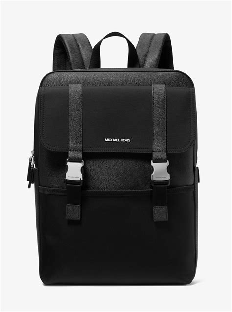 michael kors mens kent nylon cycling backpack black|Michael Kors.